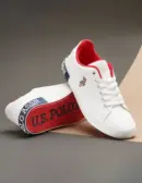 US Polo Assn Women Panelled Solid Lace Up Aubrey Sneakers
