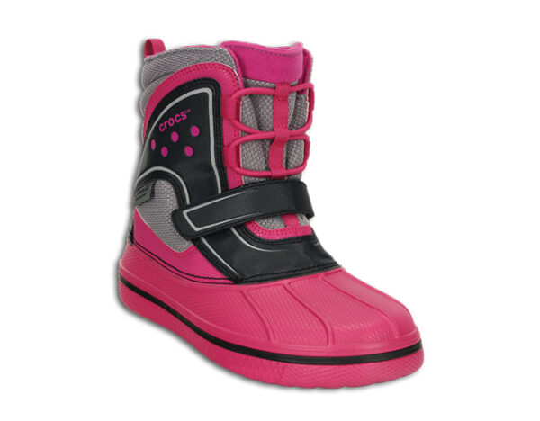Crocs AllCast Waterproof Boot Junior's Candy Pink Black - Image 2