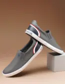 US Polo Men Round Toe Solid Timeo Slip On Sneakers Grey
