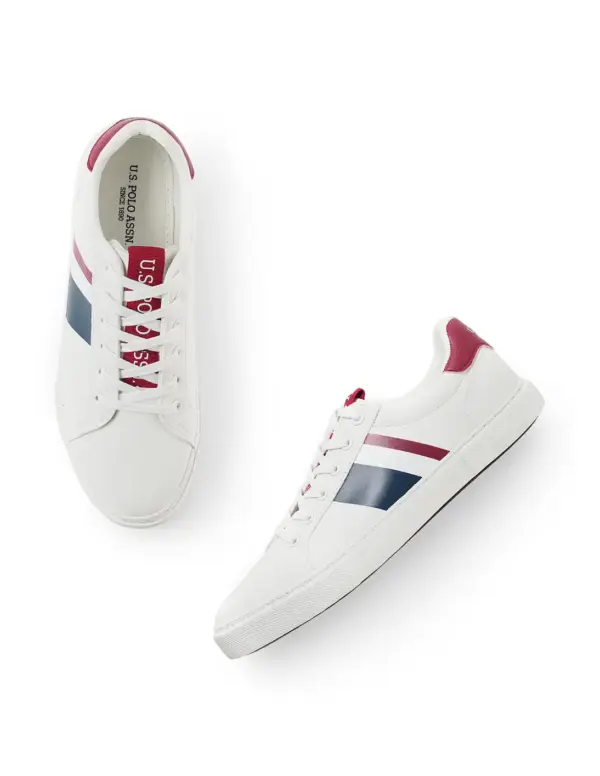 US Polo Assn Men Brand Stripe Santos 3.0 Sneakers - Image 3