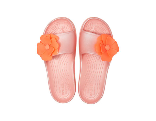 Crocs Crocband Platform Vivid Blooms Slide Melon - Image 3