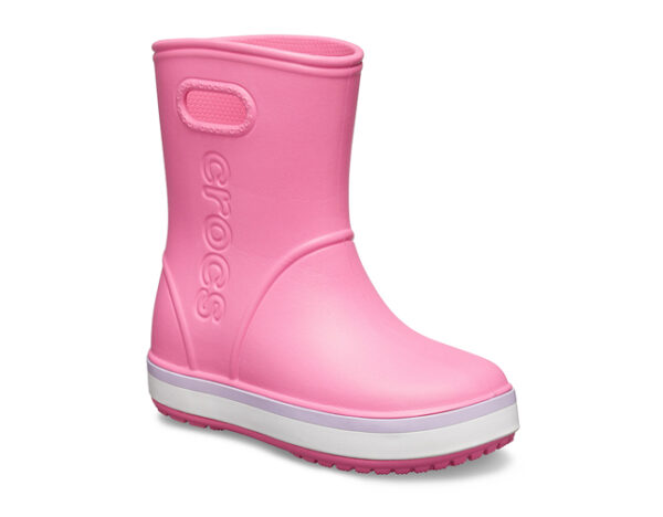 Crocs Crocband Rain Boot Kids Pink Lemonade Lavender - Image 2