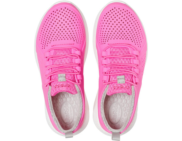 Crocs LiteRide Pacer Kids Electric Pink White - Image 3