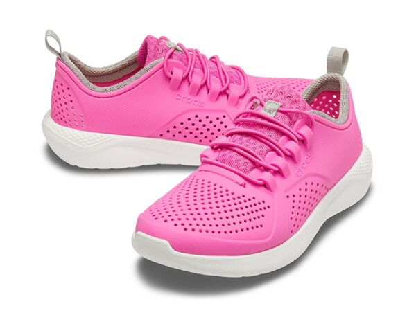 Crocs LiteRide Pacer Kids Electric Pink White - Image 4