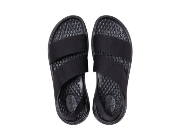 Crocs LiteRide Stretch Sandal Black Black - Image 3