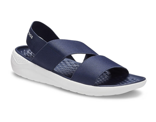 Crocs LiteRide Stretch Sandal Navy White - Image 2