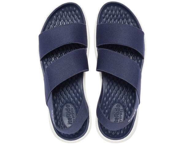Crocs LiteRide Stretch Sandal Navy White - Image 3