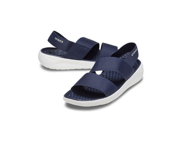 Crocs LiteRide Stretch Sandal Navy White - Image 4