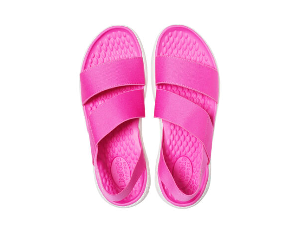 Crocs LiteRide Stretch Sandal Electric Pink Almost White - Image 3