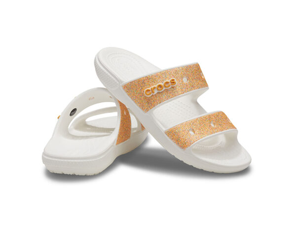 Classic Crocs Glitter Sandal Orange Sorbet Glitter - Image 4