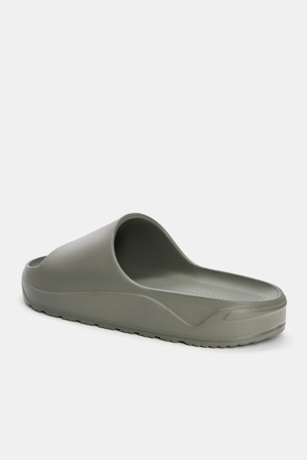 Pull&Bear Rubberized chunky slide Khaki - Image 4