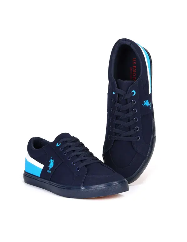 US Polo Contrast Stripe Canvas Clarkin Sneakers - Image 3