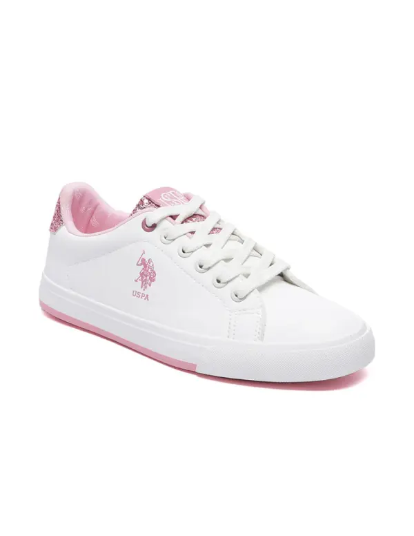 US Polo Women Lace Ups Logo Beverly 2.0 Sneakers White - Image 3