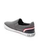 US Polo Men Round Toe Solid Timeo Slip On Sneakers Grey