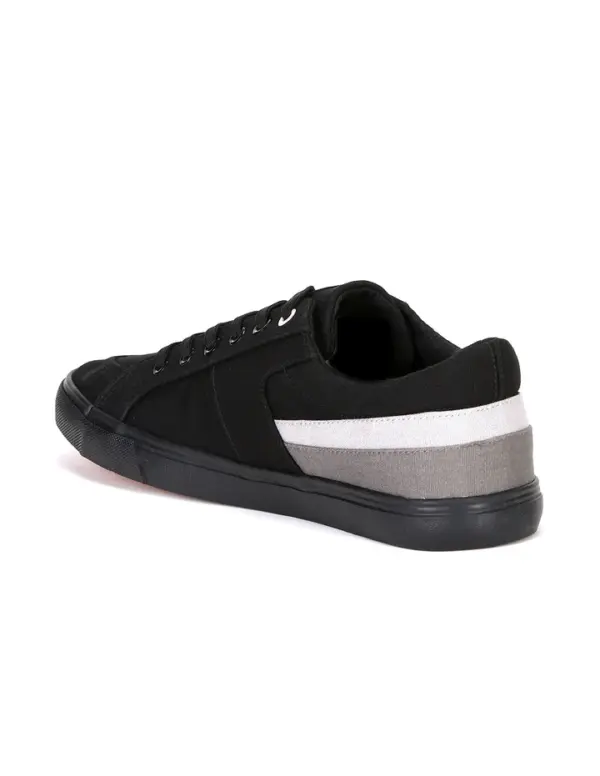 US Polo Men Contrast Stripe Canvas Clarkin Sneakers Black - Image 5