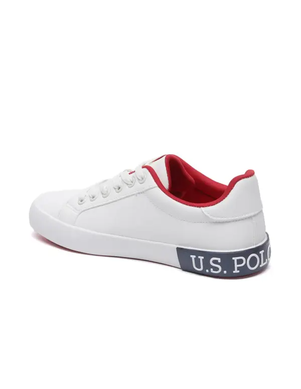 US Polo Assn Women Panelled Solid Lace Up Aubrey Sneakers - Image 4