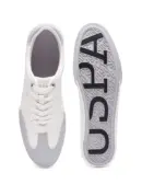 US Polo Men Round Toe Solid Gain Sneakers White