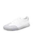 US Polo Men Round Toe Solid Gain Sneakers White