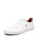 US Polo Men Central Lacing Solid Conrad Sneakers White