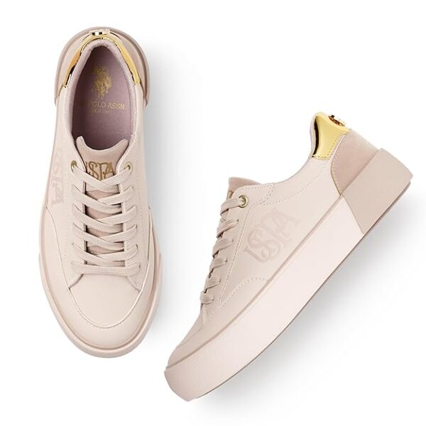 US POLO ASSN Women's Sneaker Beige - Image 7