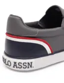 US Polo Men Round Toe Solid Timeo Slip On Sneakers Grey