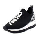 DKNY Womens Abbi Fabric Low Top Slip On Fashion Sneaker Black