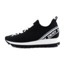 DKNY Womens Abbi Fabric Low Top Slip On Fashion Sneaker Black