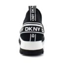 DKNY Womens Abbi Fabric Low Top Slip On Fashion Sneaker Black