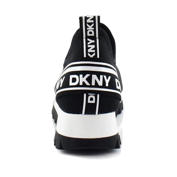DKNY Womens Abbi Fabric Low Top Slip On Fashion Sneaker Black - Image 4