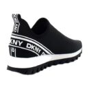 DKNY Womens Abbi Fabric Low Top Slip On Fashion Sneaker Black