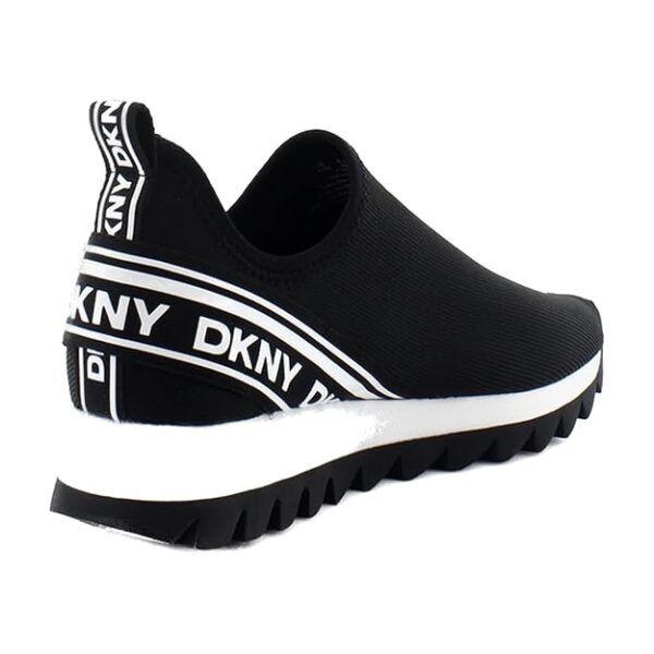 DKNY Womens Abbi Fabric Low Top Slip On Fashion Sneaker Black - Image 5