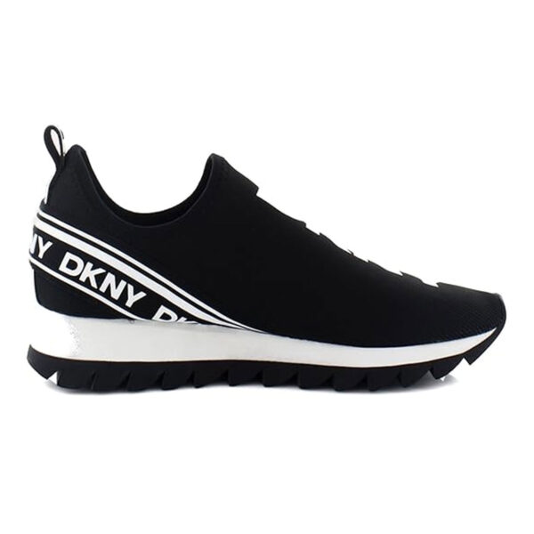DKNY Womens Abbi Fabric Low Top Slip On Fashion Sneaker Black