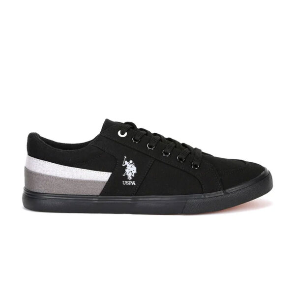 US Polo Men Contrast Stripe Canvas Clarkin Sneakers Black