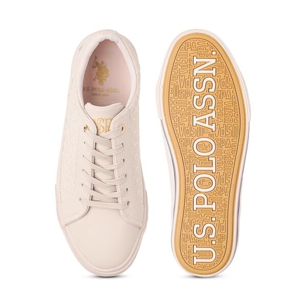 US POLO ASSN Women HEIDI Nude Sneakers - Image 6