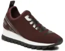 DKNY Womens Abbi Fabric Low Top Slip On Fashion Sneaker Burgundy