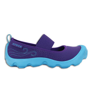 Crocs Duet Busy Day Mary Jane Children's Ultraviolet Electric Blue