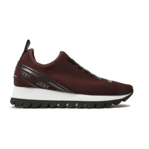 DKNY Womens Abbi Fabric Low Top Slip On Fashion Sneaker Burgundy OK