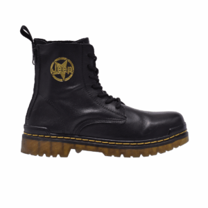 Jeep High Top Lace up Leather Boot-P214M08139-Black