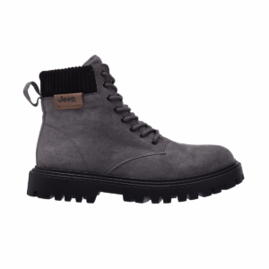 Jeep Ankle Lace Padded Soft Leather Boot-P224M08082-Gray