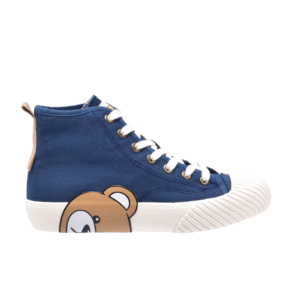 TTWN BEAR High-Top Navy Canvas Side Bear Head Biscuit Shoes
