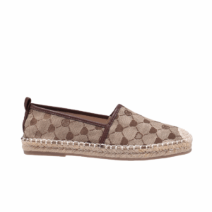 TTWN Bear Slip-On Brown Jacquard Big-Eared Bear Pattern Casual Shoes