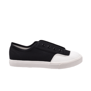 TTWN Bear Low-Top Black Canvas Shoes