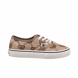 TTWN Bear Low-Top Coffee Mesh Full Bear Head Print Shoes