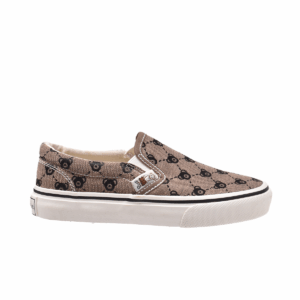 TTWN Bear Slip-On Dark Coffee Big-Eared Bear Pattern Shoes