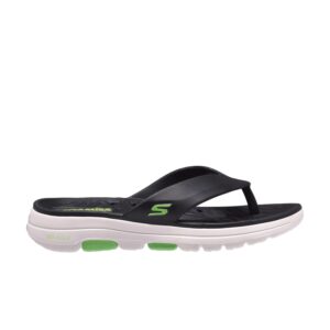 Skechers Foamies Go Walk Flip Flop 243024-Black White Green OK