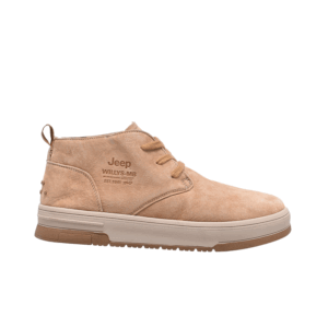 Jeep Mid Top Lace Court Suede Shoes-P234M02109-Camel