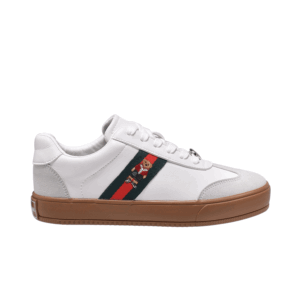 TTWN Bear Low-Top Off-White Stripe Design Casual Shoes