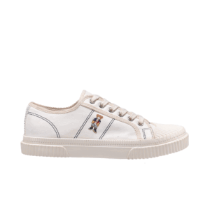 TTWN Bear Low-Top White Canvas Side Bear Shoes