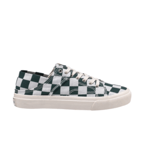 TTWN Bear Low-Top Green Checkered Canvas Shoes