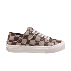 TTWN Bear Low-Top Brown Checkered Canvas Shoes